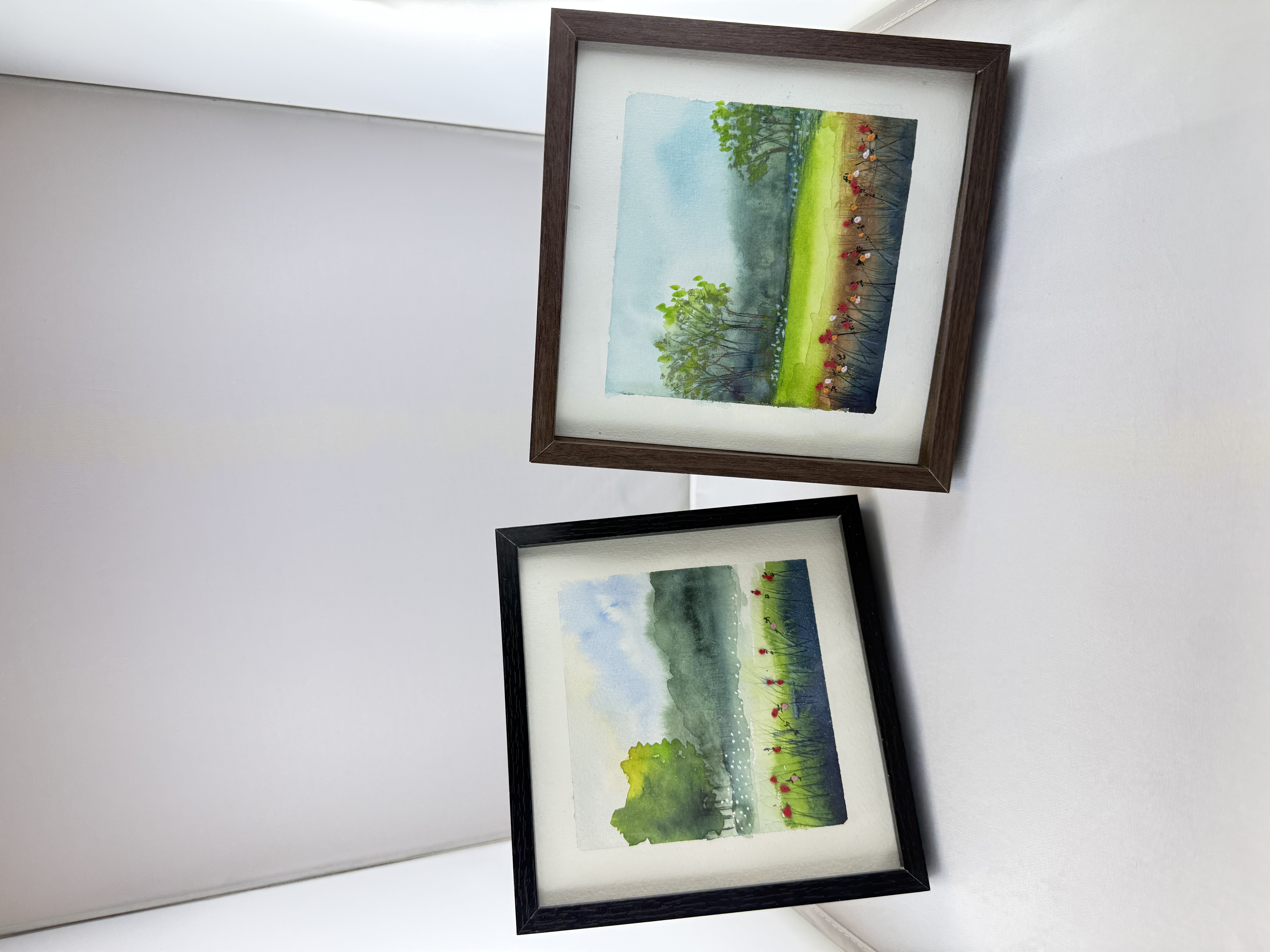 Aquarelle et broderie