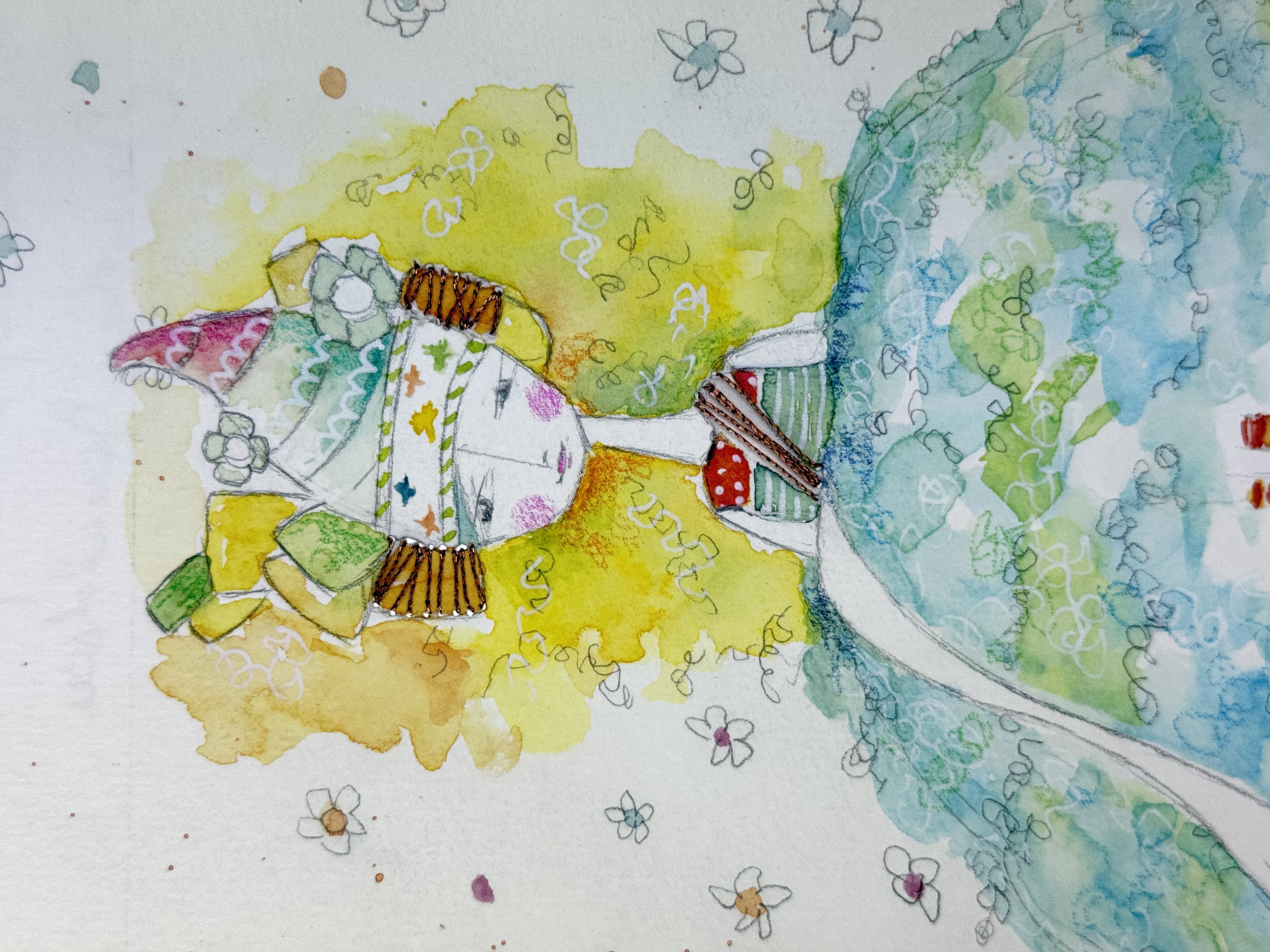 Aquarelle & Broderie 7